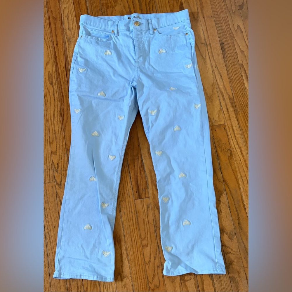 EUC Lilly Pulitzer Annet High Rise Cropped 27” Jean - 12 - Bees